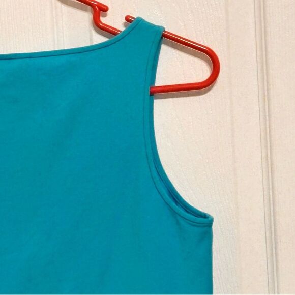 Kate Spade | Women’s Blue Cammy Tank Turquoise Cotton Decorative Bows Top M - Picture 12 of 16